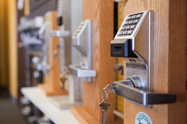 Access control system with keypad, key fob, card reader, and biometric entry